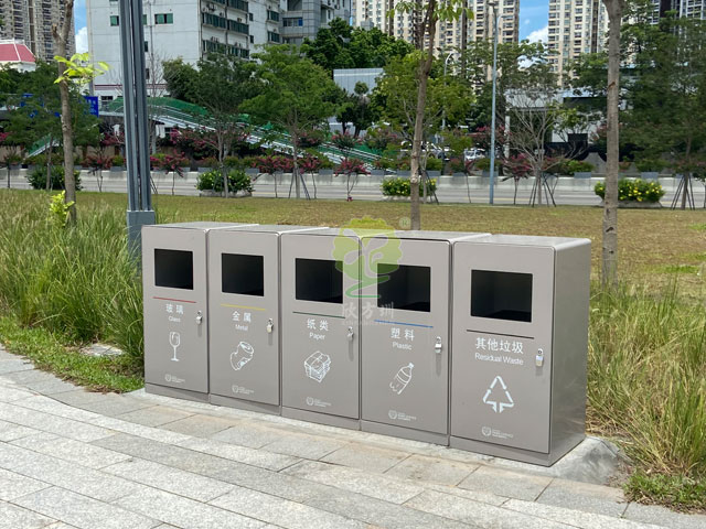 深圳公園戶(hù)外不銹鋼垃圾桶烤漆果皮箱